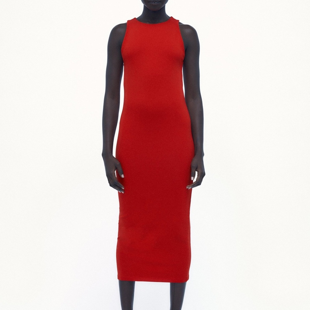 Zara Halter Neck Dress Red